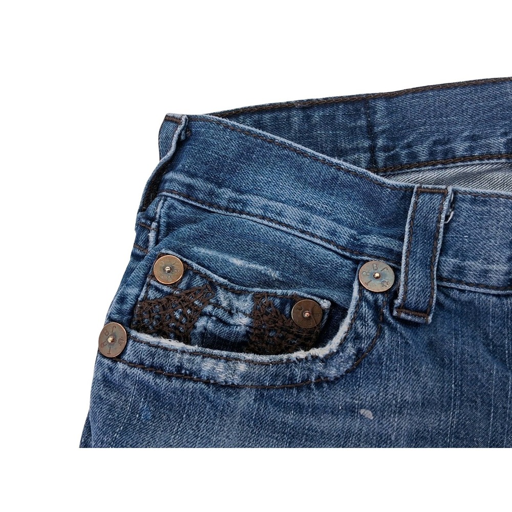 True Religion Bobby Jeans Mens 31x31 Blue Medium Wash Straight Made USA Denim - Picture 4 of 9
